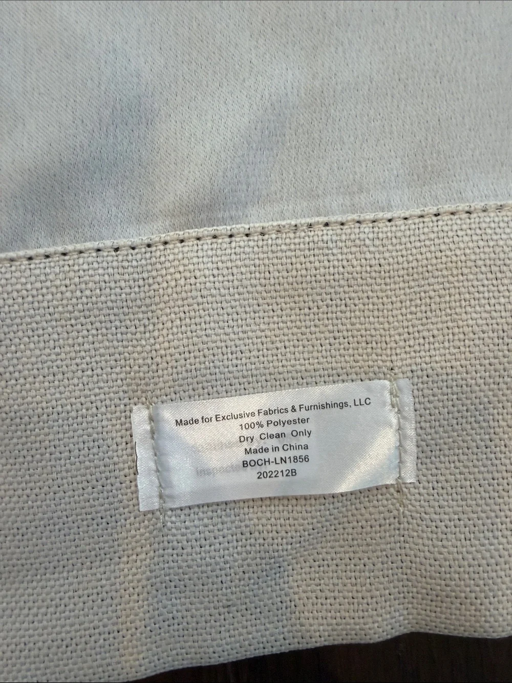 Exclusive Fabrics Ivory Linen Look Curtain Panel 49x105 Drapery - C11-3